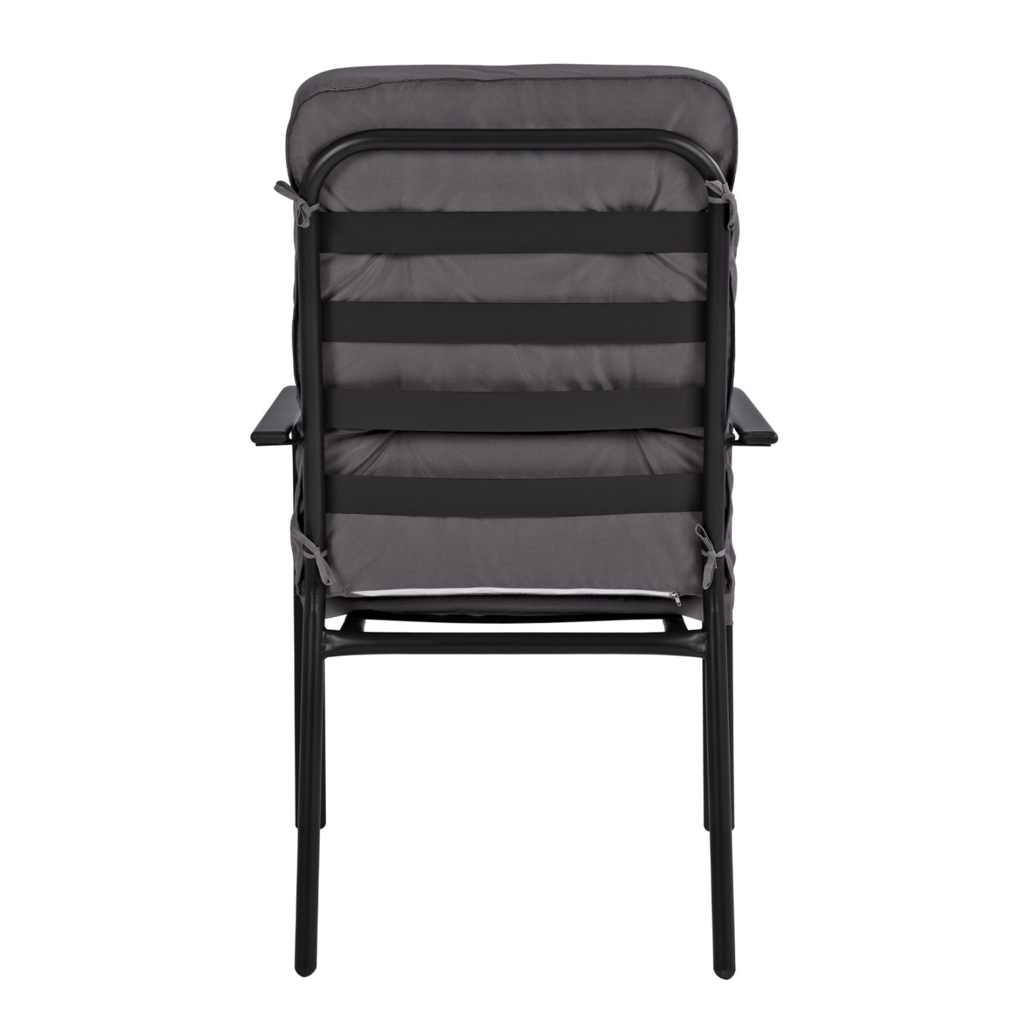 ENDIKA METAL ARMCHAIR IN GREY WITH CUSHION 60x71x105