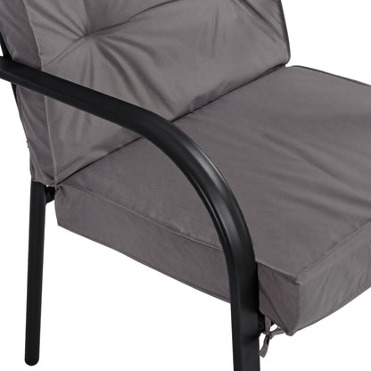 ENDIKA METAL ARMCHAIR IN GREY WITH CUSHION 60x71x105