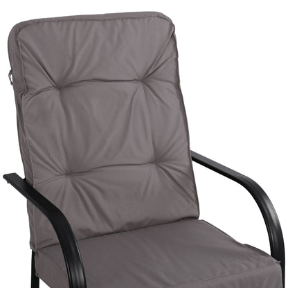 ENDIKA METAL ARMCHAIR IN GREY WITH CUSHION 60x71x105