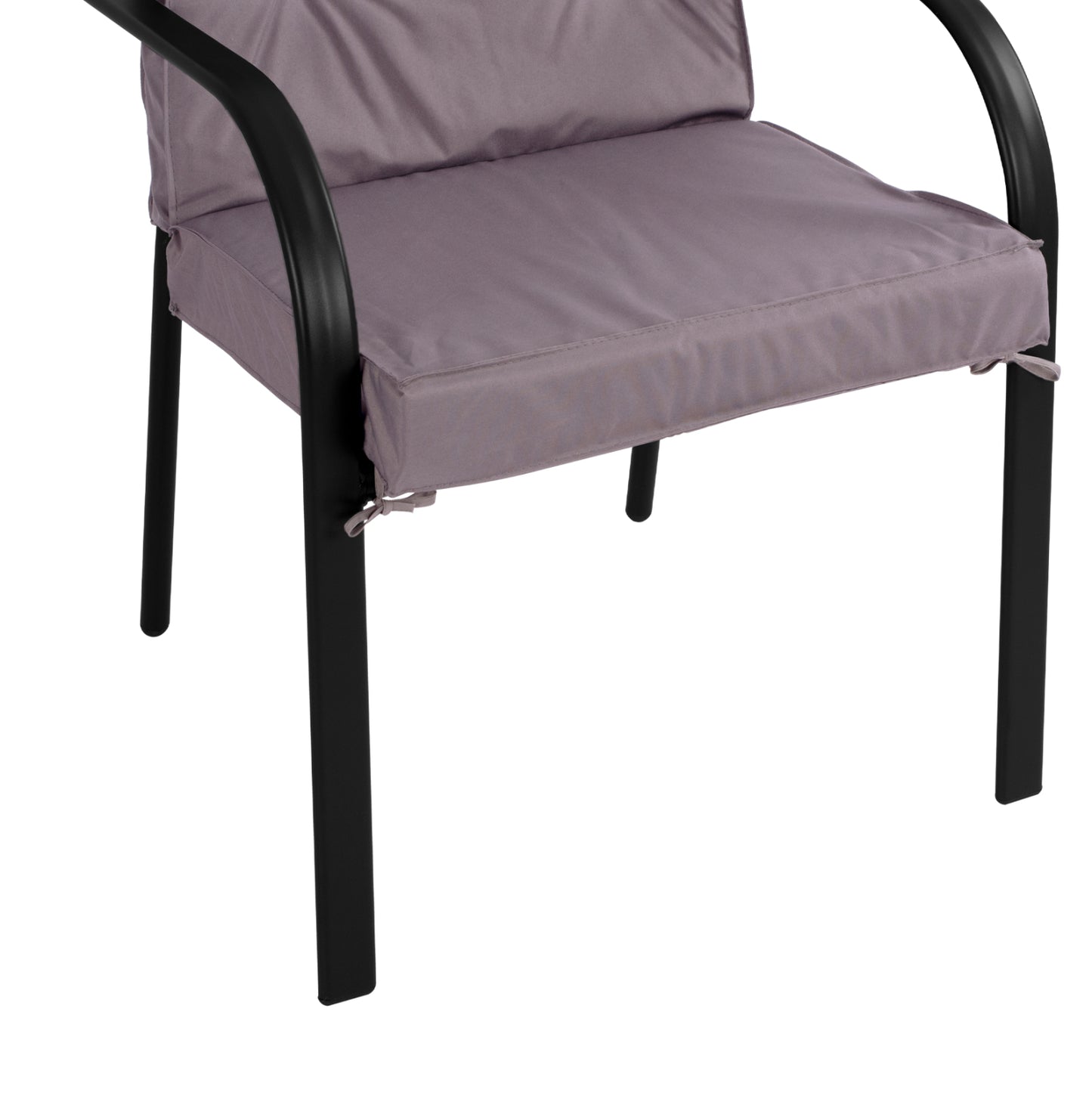 ENDIKA METAL ARMCHAIR IN GREY WITH CUSHION 60x71x105