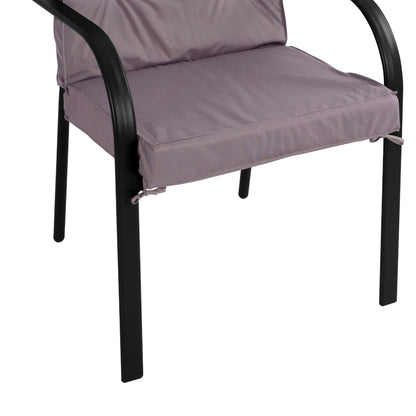 ENDIKA METAL ARMCHAIR IN GREY WITH CUSHION 60x71x105
