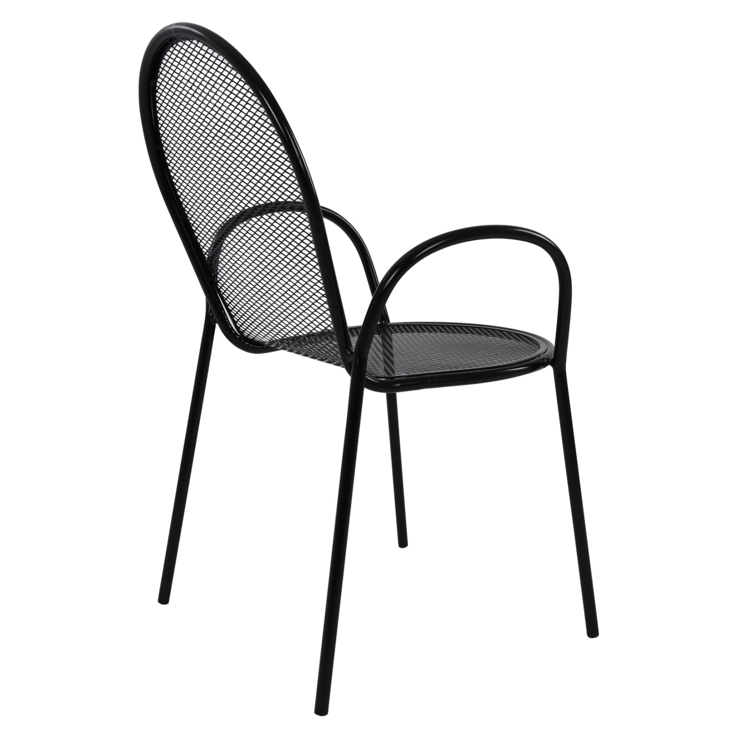 VERA METAL ARMCHAIR IN BLACK 56x62.5x90