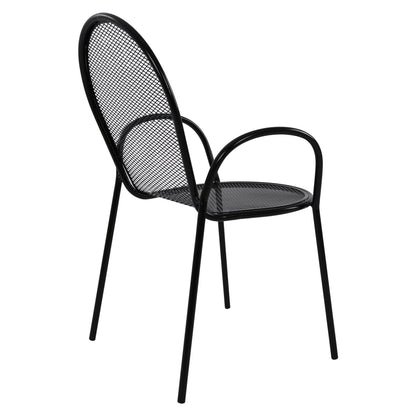 VERA METAL ARMCHAIR IN BLACK 56x62.5x90