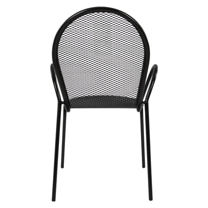 VERA METAL ARMCHAIR IN BLACK 56x62.5x90