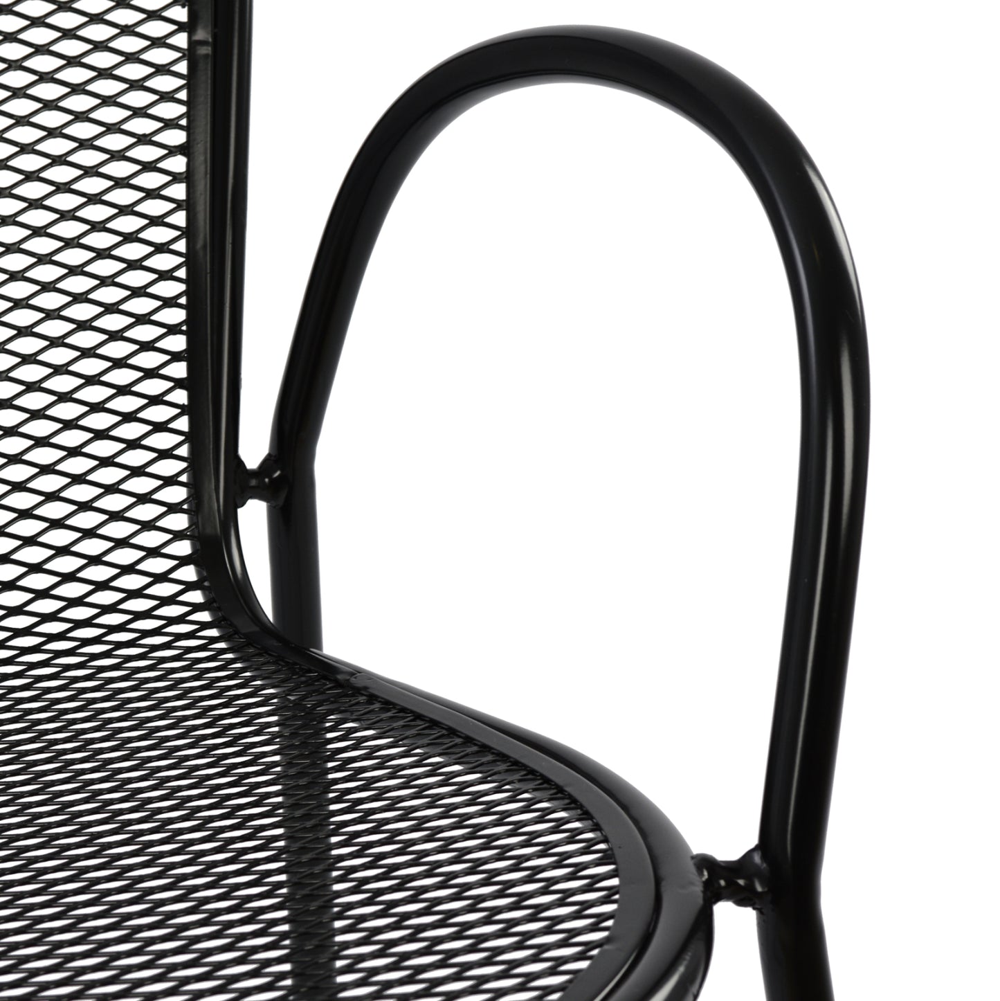 VERA METAL ARMCHAIR IN BLACK 56x62.5x90