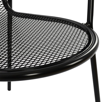 VERA METAL ARMCHAIR IN BLACK 56x62.5x90