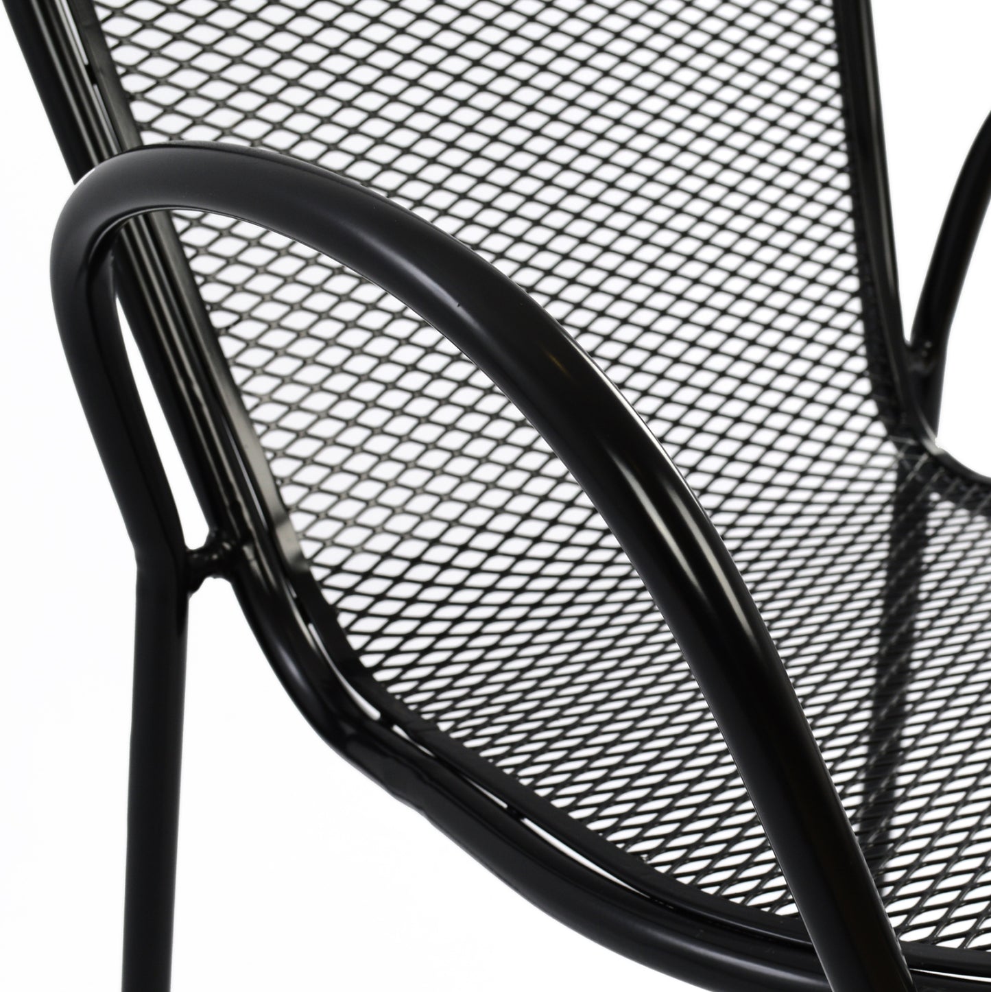 VERA METAL ARMCHAIR IN BLACK 56x62.5x90