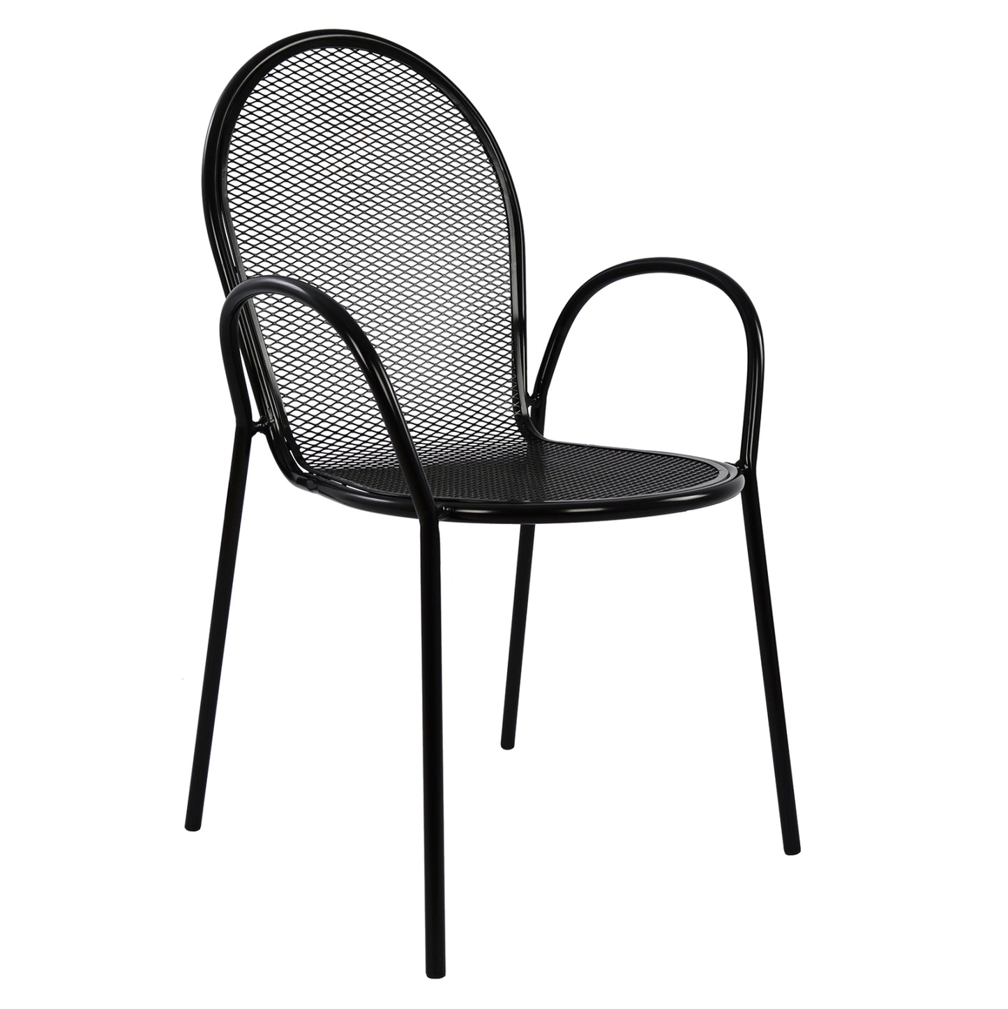 VERA METAL ARMCHAIR IN BLACK 56x62.5x90