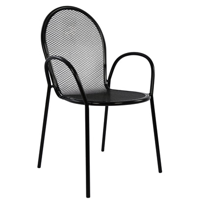 VERA METAL ARMCHAIR IN BLACK 56x62.5x90