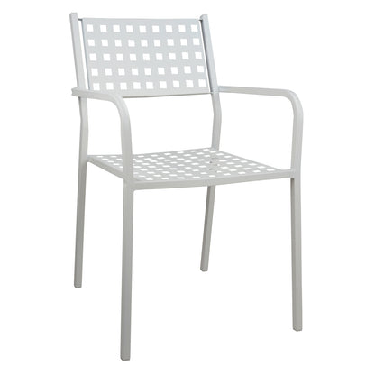 ZETA METAL ARMCHAIR IN WHITE 54x51x84