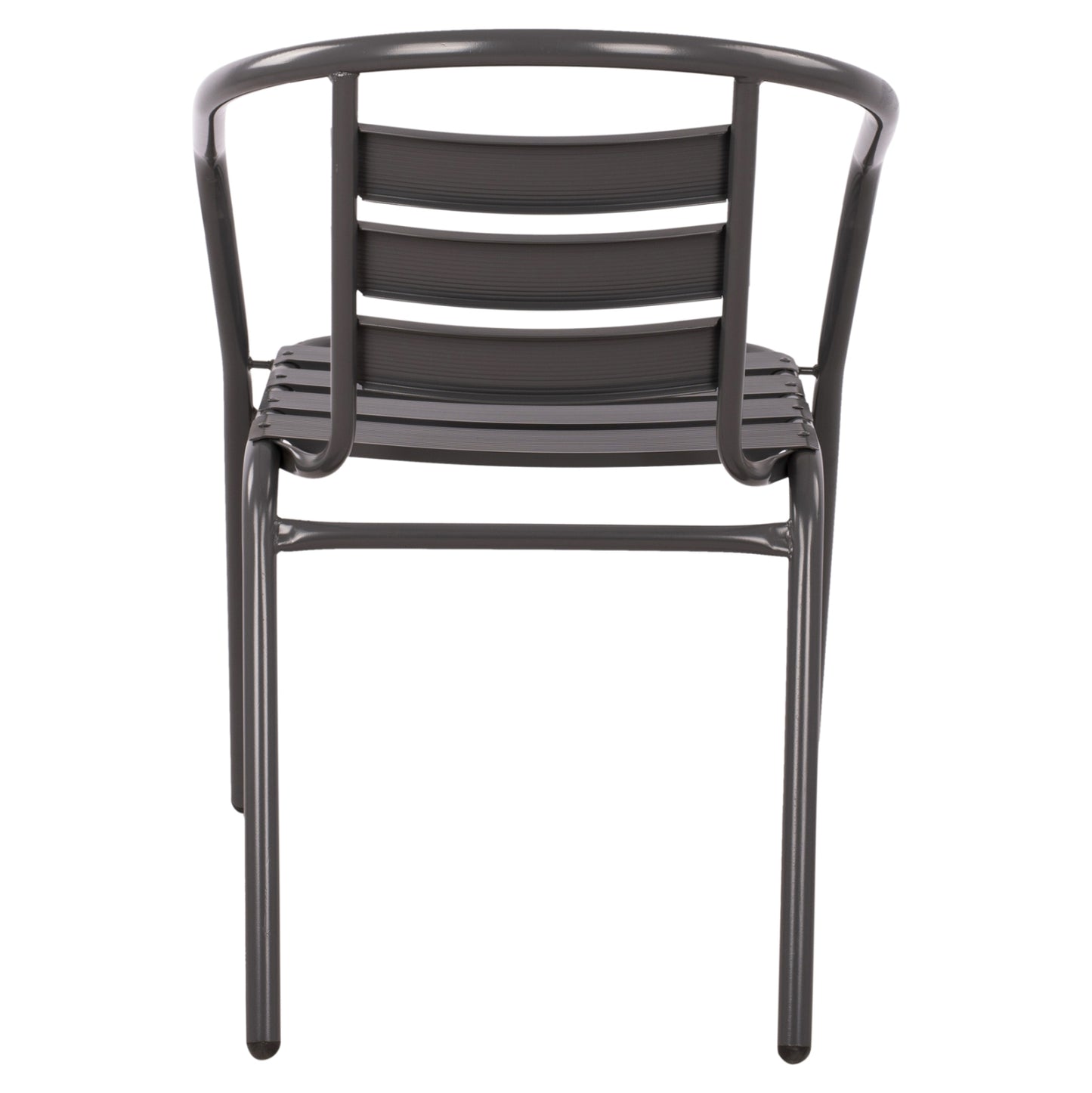 ARMCHAIR LAURA METAL GREY WITH ALUMINUM SLATS 54x59x73