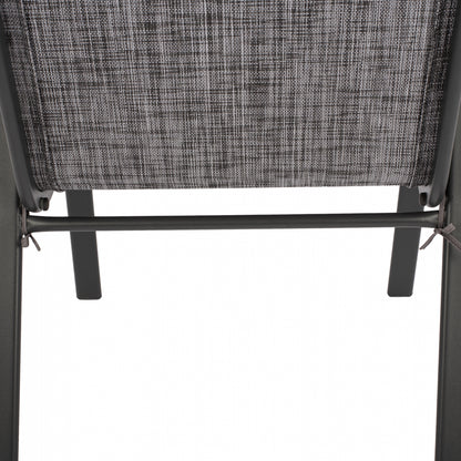 LEON METAL ARMCHAIR GREY WITH GREY CUSHION 54x70x93
