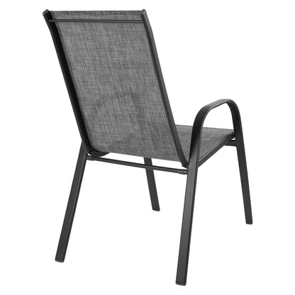 ARMCHAIR OUTDOOR LEON METAL GREY WITH TEXTILENE GREY 54x70x93