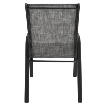 ARMCHAIR OUTDOOR LEON METAL GREY WITH TEXTILENE GREY 54x70x93