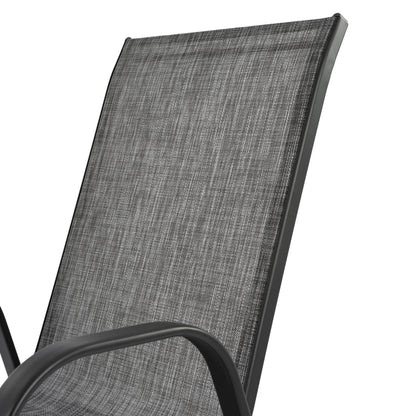 ARMCHAIR OUTDOOR LEON METAL GREY WITH TEXTILENE GREY 54x70x93