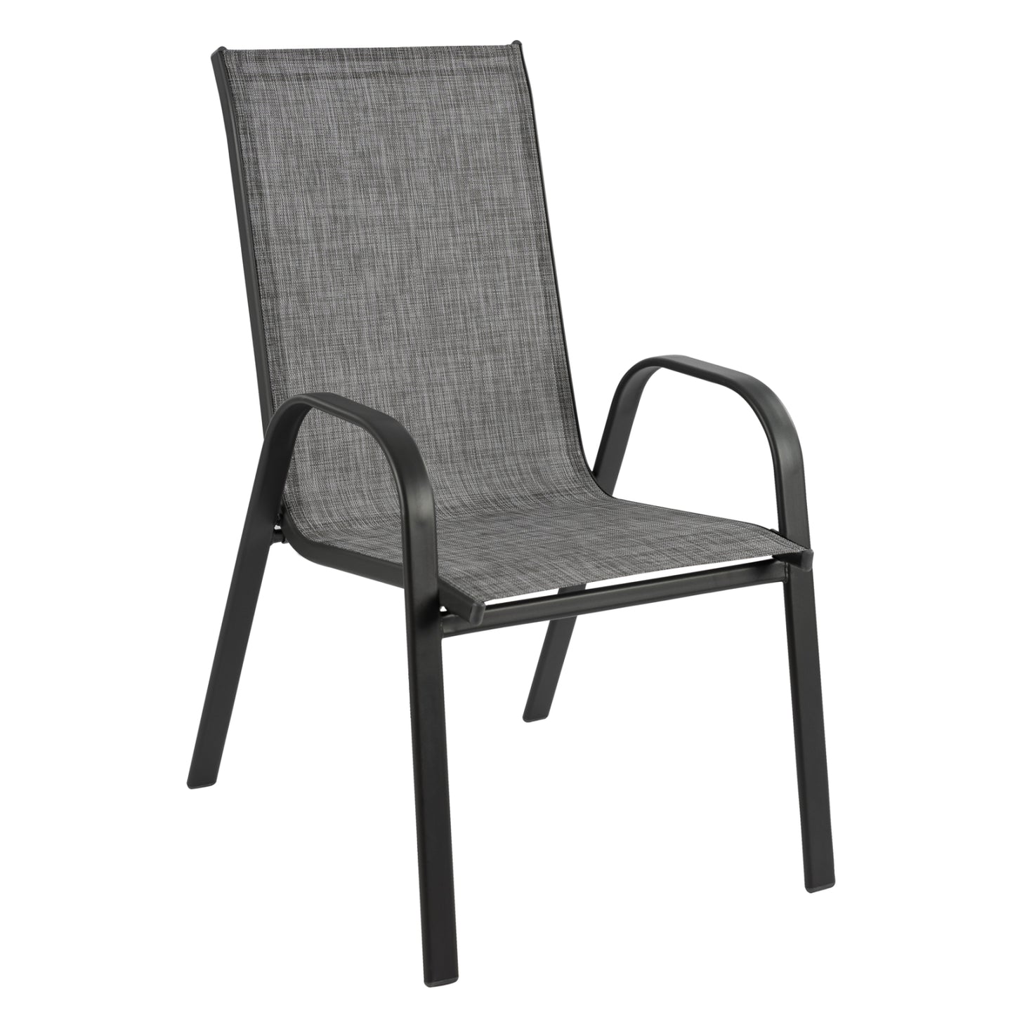ARMCHAIR OUTDOOR LEON METAL GREY WITH TEXTILENE GREY 54x70x93