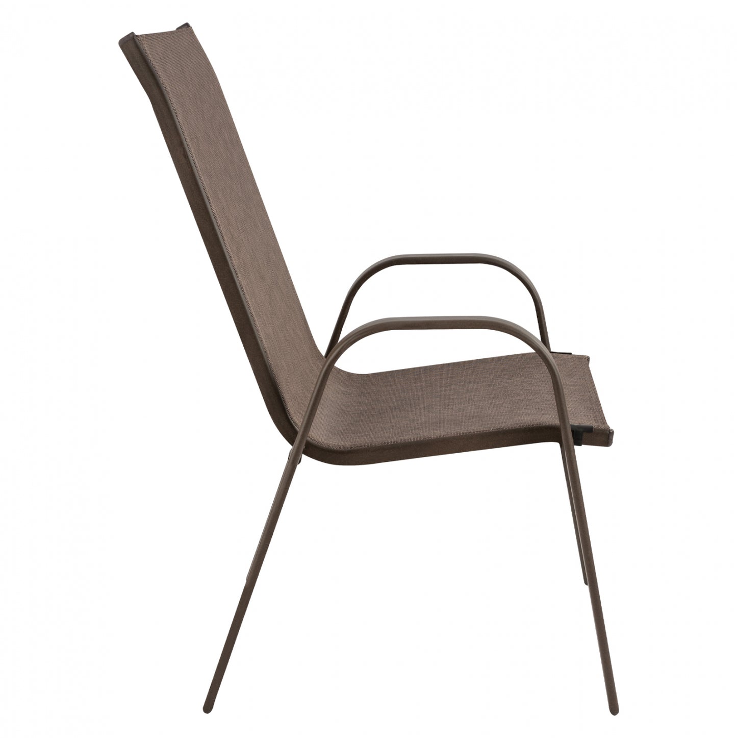 ARMCHAIR OUTDOOR LEON METAL BROWN WITH TEXTILENE BROWN 54x70x93