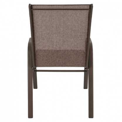 ARMCHAIR OUTDOOR LEON METAL BROWN WITH TEXTILENE BROWN 54x70x93