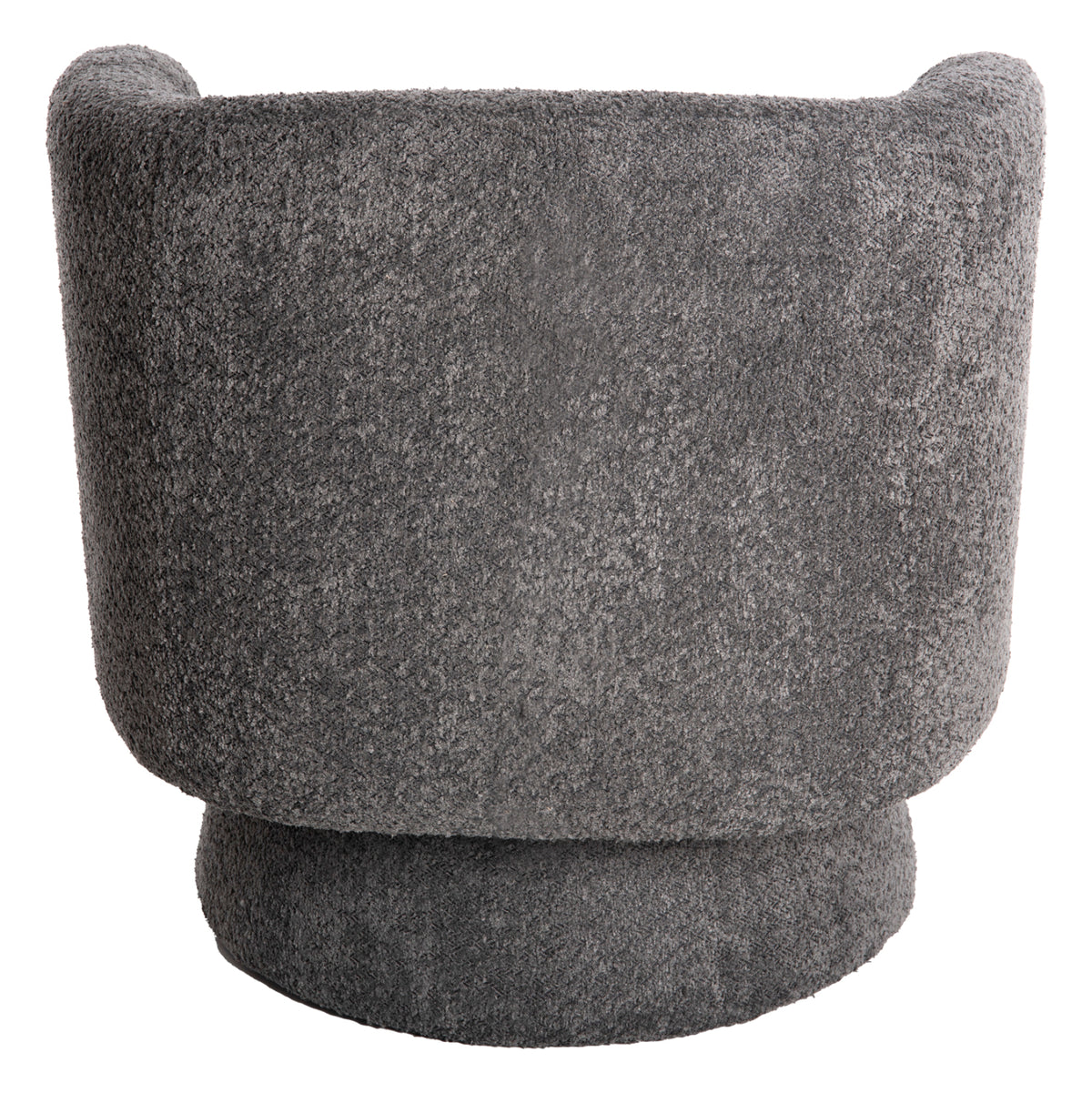 KARLEN SWIVEL ARMCHAIR GREY BOUCLE FABRIC 78x81x77