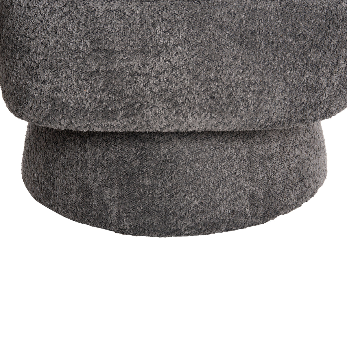KARLEN SWIVEL ARMCHAIR GREY BOUCLE FABRIC 78x81x77
