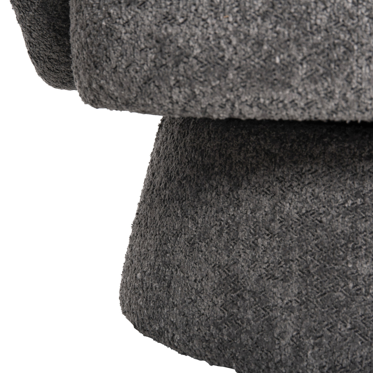 KARLEN SWIVEL ARMCHAIR GREY BOUCLE FABRIC 78x81x77