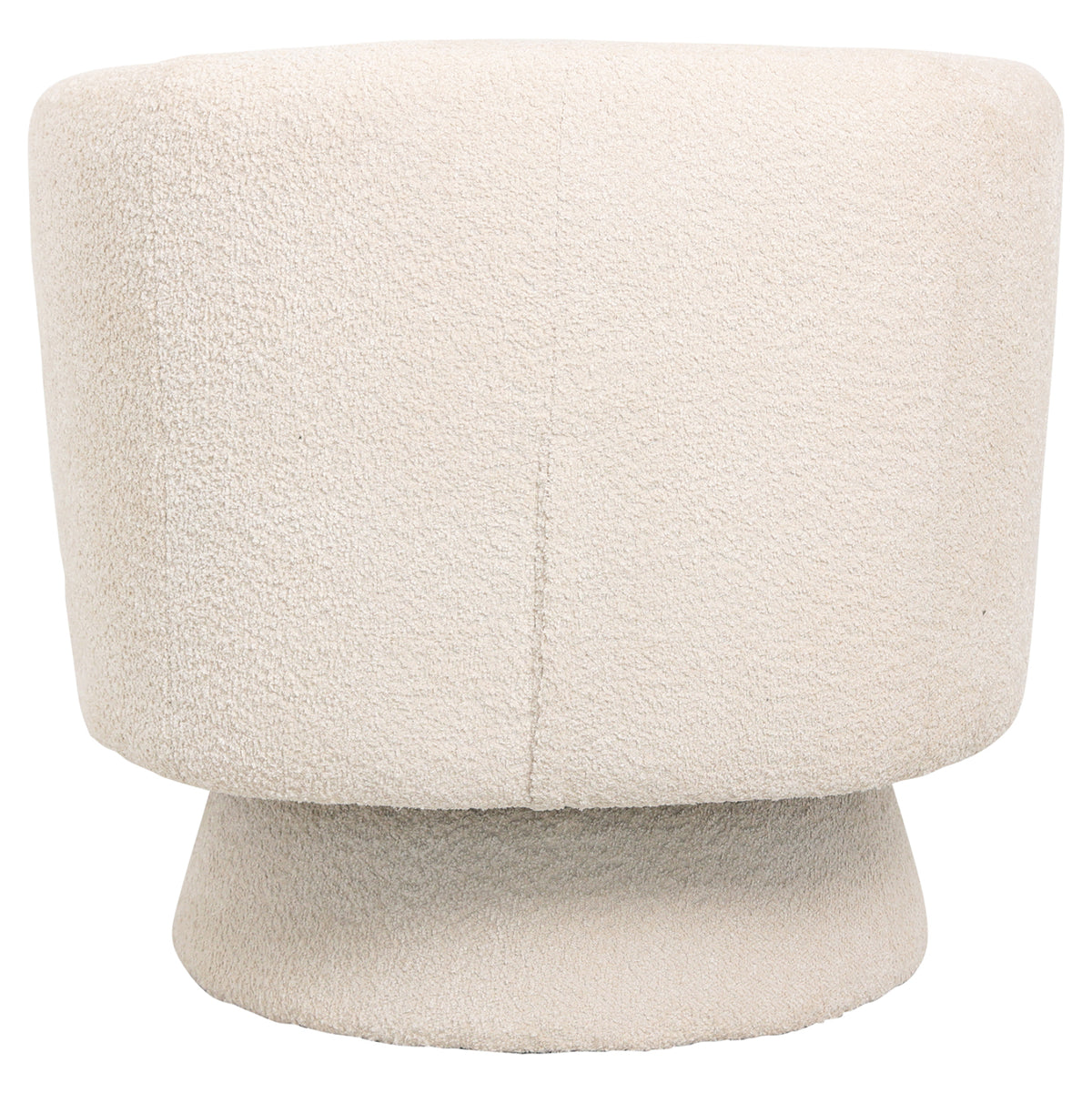KARLEN SWIVEL ARMCHAIR ECRU BOUCLE FABRIC 78x81x77