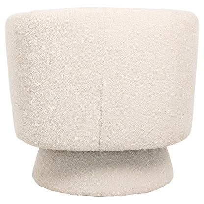 KARLEN SWIVEL ARMCHAIR ECRU BOUCLE FABRIC 78x81x77