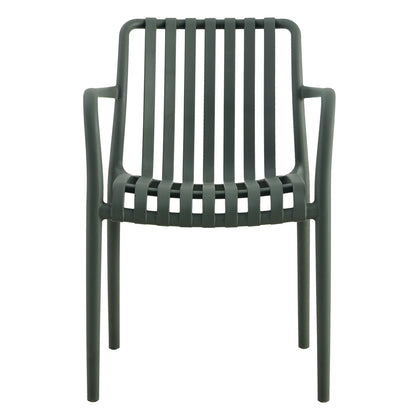 TIPPY POLYPROPYLENE ARMCHAIR DARK OLIVE 55x55x81