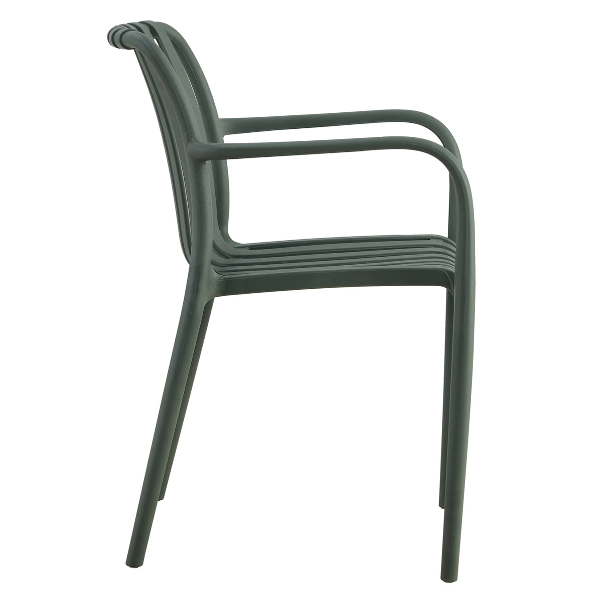 TIPPY POLYPROPYLENE ARMCHAIR DARK OLIVE 55x55x81