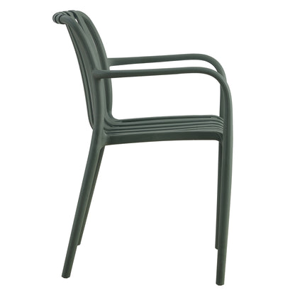 TIPPY POLYPROPYLENE ARMCHAIR DARK OLIVE 55x55x81