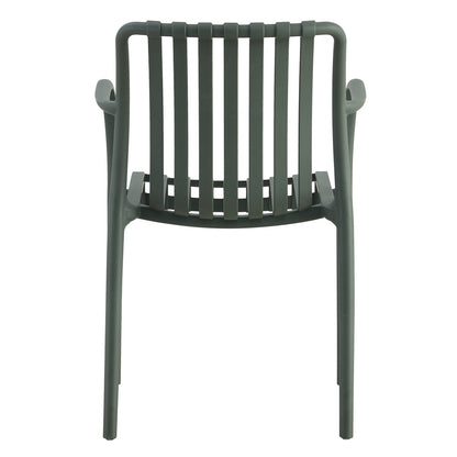 TIPPY POLYPROPYLENE ARMCHAIR DARK OLIVE 55x55x81