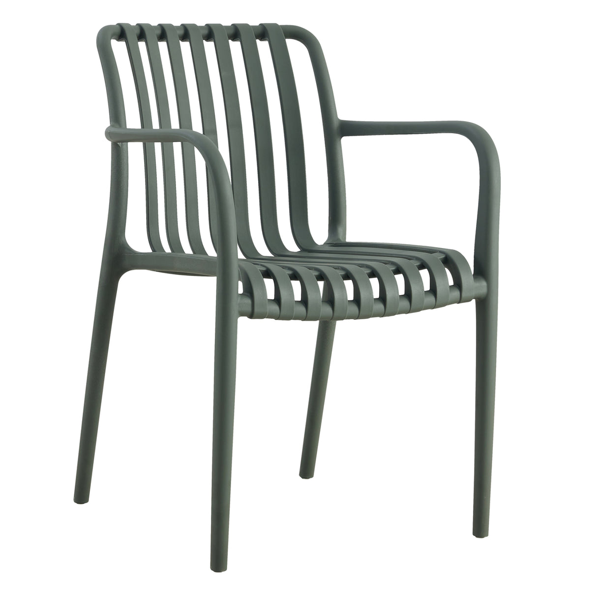 TIPPY POLYPROPYLENE ARMCHAIR DARK OLIVE 55x55x81