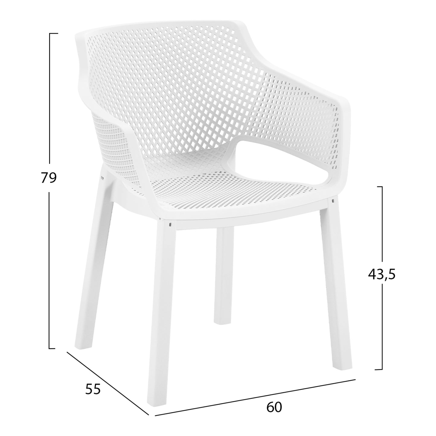 ΠΟΛΥΘΡΟΝΑ ΠΟΛΥΠΡΟΠΥΛΕΝΙΟΥ PEGGY ΛΕΥΚΟ 60x55x79
