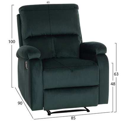 ΠΟΛΥΘΡΟΝΑ RELAX DIONI ΠΡΑΣΙΝΟ ΒΕΛΟΥΔΟ 85x90x100