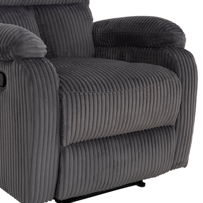 DIONI RELAX ARMCHAIR GREY STRIPED FABRIC 85x90x100