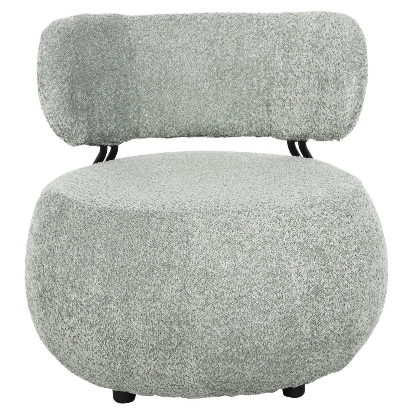 ROUND ARMCHAIR KARSEN PISTACHIO BOUCLE FABRIC 75x75x75