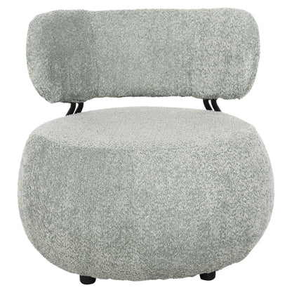 ROUND ARMCHAIR KARSEN PISTACHIO BOUCLE FABRIC 75x75x75