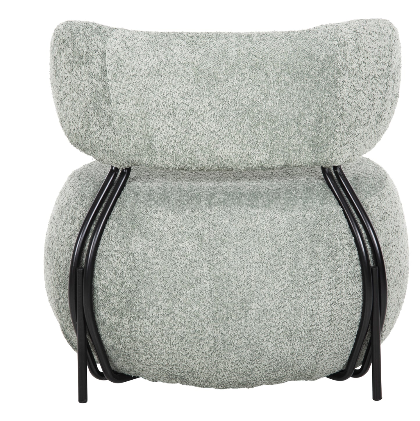 ROUND ARMCHAIR KARSEN PISTACHIO BOUCLE FABRIC 75x75x75