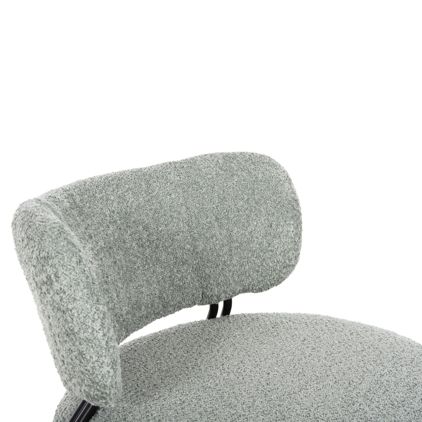 ROUND ARMCHAIR KARSEN PISTACHIO BOUCLE FABRIC 75x75x75