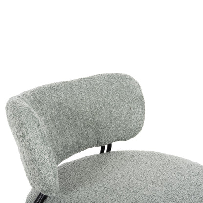 ROUND ARMCHAIR KARSEN PISTACHIO BOUCLE FABRIC 75x75x75