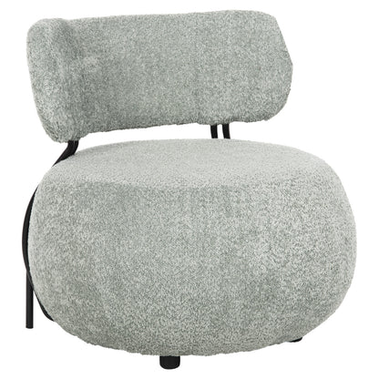 ROUND ARMCHAIR KARSEN PISTACHIO BOUCLE FABRIC 75x75x75