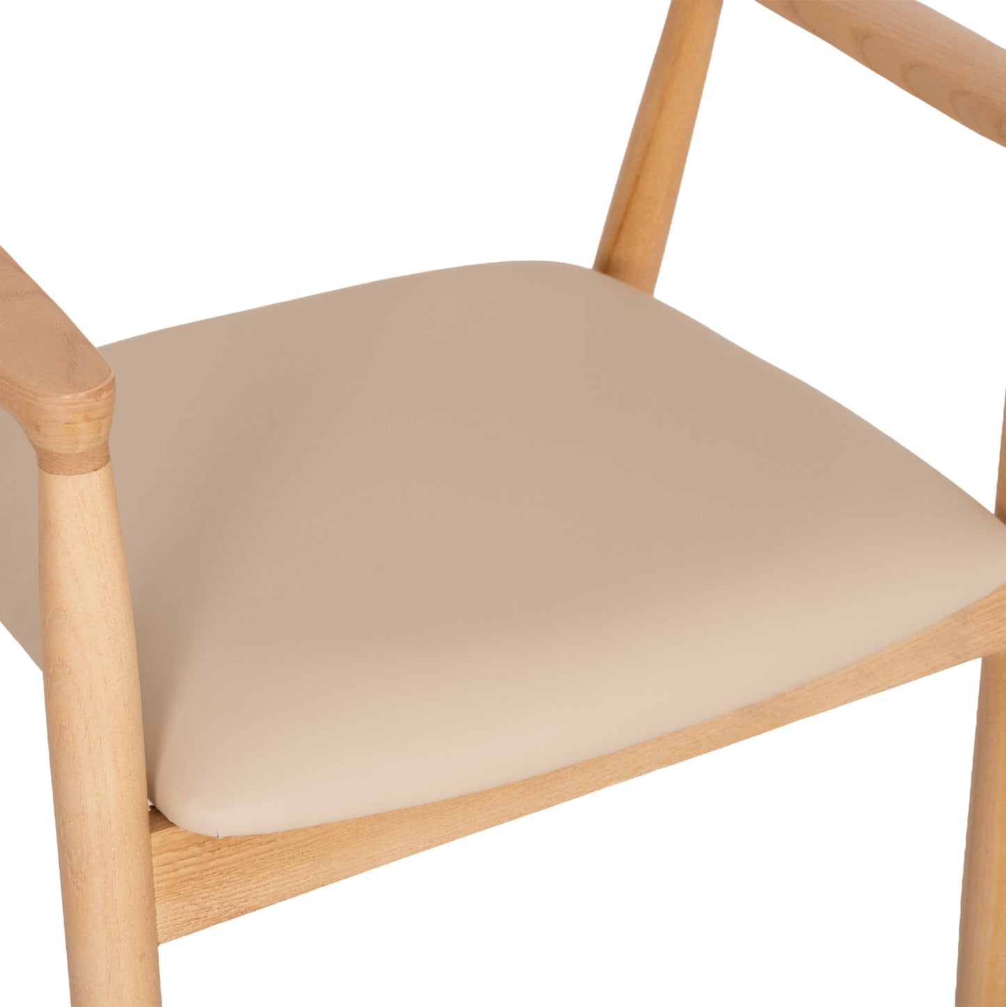 ΠΟΛΥΘΡΟΝΑ ΤΡΑΠΕΖΑΡΙΑΣ TARGA RUBBERWOOD ΦΥΣΙΚΟ & PU ΕΚΡΟΥ 58x54x78