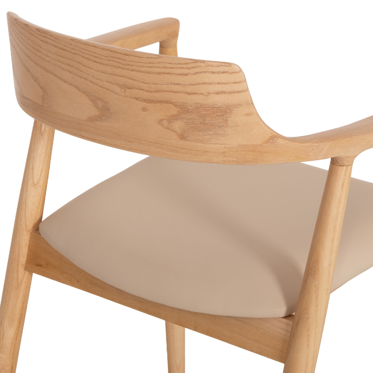 ΠΟΛΥΘΡΟΝΑ ΤΡΑΠΕΖΑΡΙΑΣ TARGA RUBBERWOOD ΦΥΣΙΚΟ & PU ΕΚΡΟΥ 58x54x78
