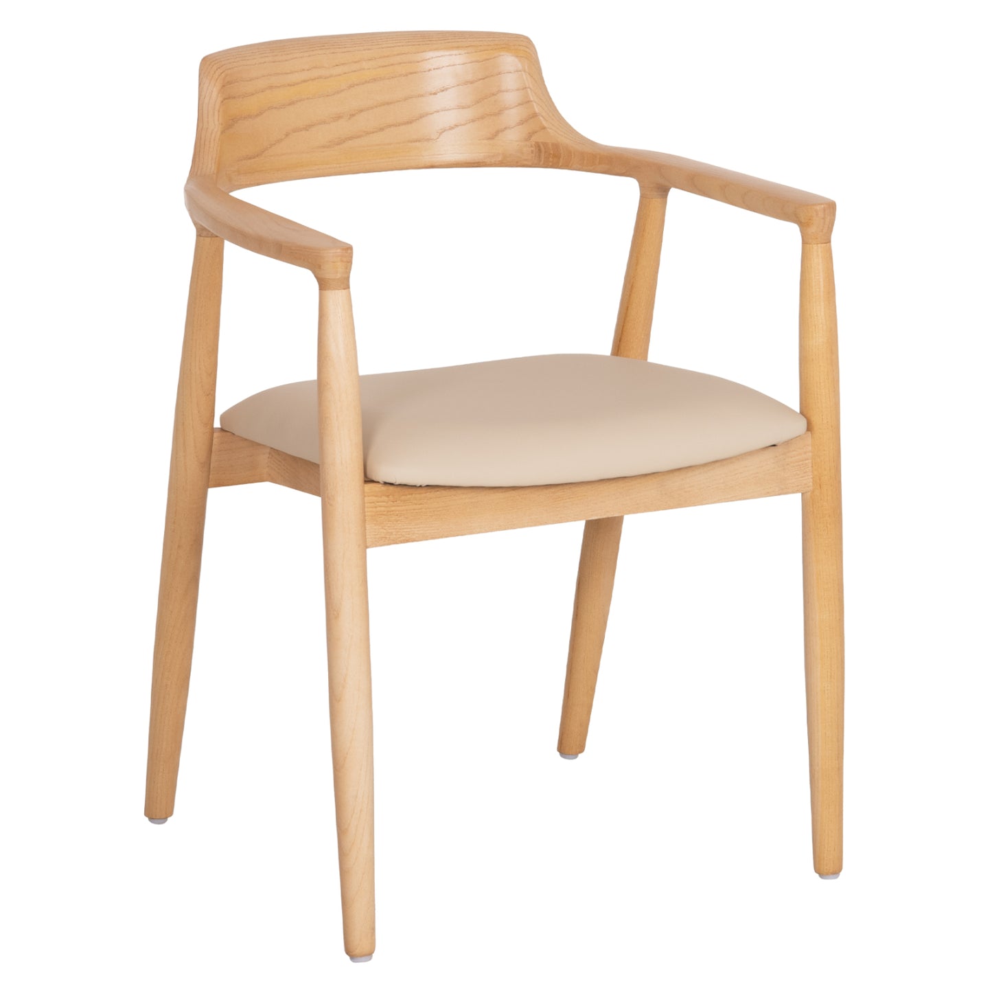 ΠΟΛΥΘΡΟΝΑ ΤΡΑΠΕΖΑΡΙΑΣ TARGA RUBBERWOOD ΦΥΣΙΚΟ & PU ΕΚΡΟΥ 58x54x78