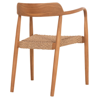 ΠΟΛΥΘΡΟΝΑ ΤΡΑΠΕΖΑΡΙΑΣ ROBBY ΞΥΛΟ TEAK & ΣΧΟΙΝΙ VIRO ΦΥΣΙΚΟ 55x50x71