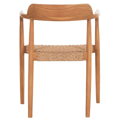 ΠΟΛΥΘΡΟΝΑ ΤΡΑΠΕΖΑΡΙΑΣ ROBBY ΞΥΛΟ TEAK & ΣΧΟΙΝΙ VIRO ΦΥΣΙΚΟ 55x50x71