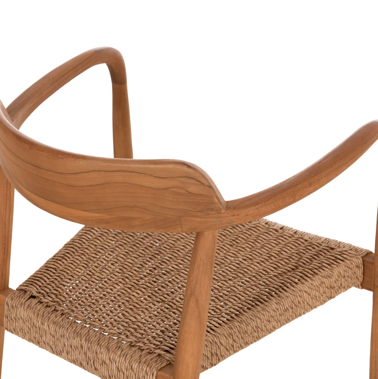 ΠΟΛΥΘΡΟΝΑ ΤΡΑΠΕΖΑΡΙΑΣ ROBBY ΞΥΛΟ TEAK & ΣΧΟΙΝΙ VIRO ΦΥΣΙΚΟ 55x50x71