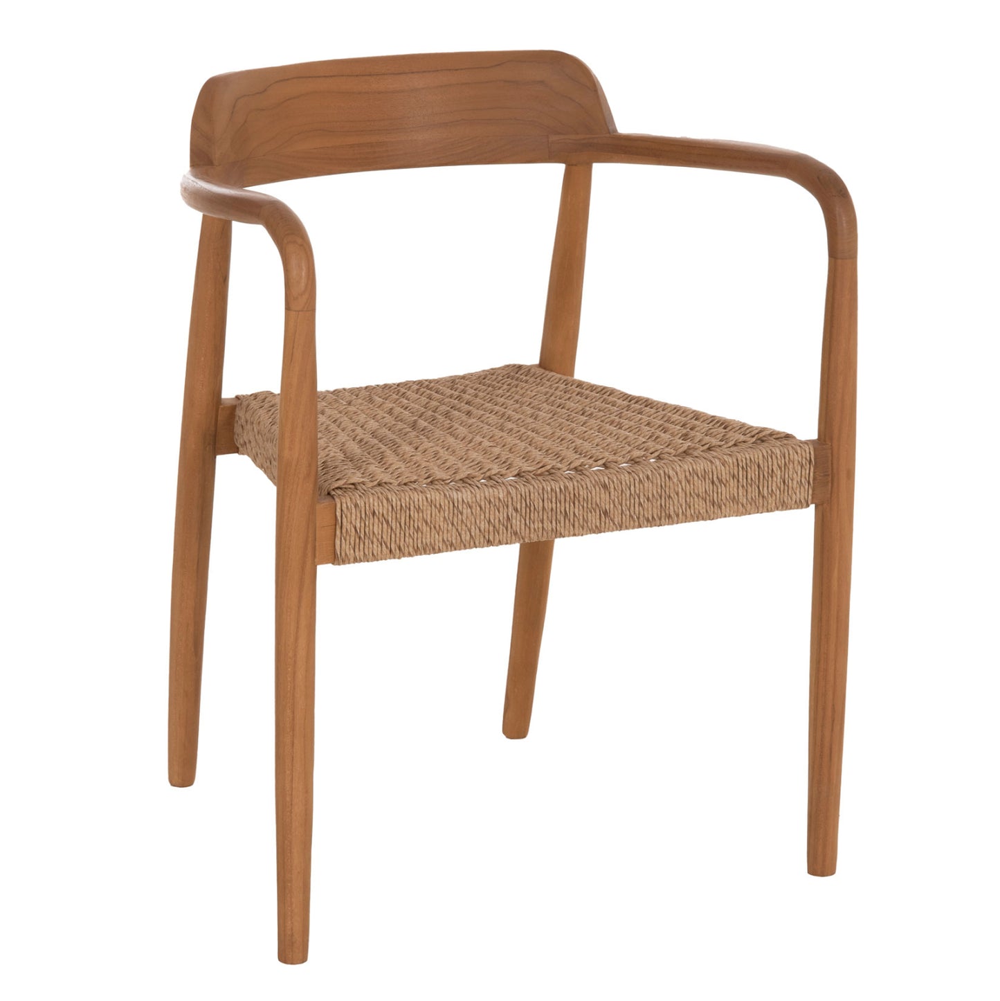ΠΟΛΥΘΡΟΝΑ ΤΡΑΠΕΖΑΡΙΑΣ ROBBY ΞΥΛΟ TEAK & ΣΧΟΙΝΙ VIRO ΦΥΣΙΚΟ 55x50x71