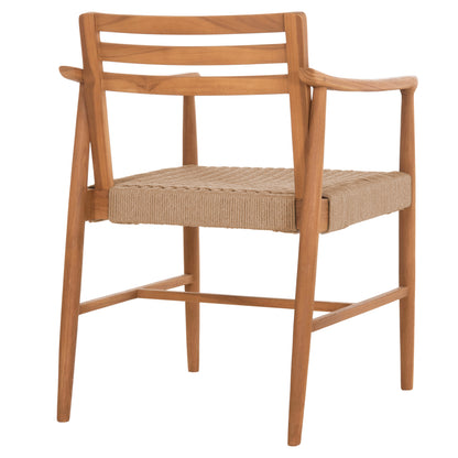 ΠΟΛΥΘΡΟΝΑ ΤΡΑΠΕΖΑΡΙΑΣ ROBIN ΞΥΛΟ TEAK & ΣΧΟΙΝΙ VIRO ΦΥΣΙΚΟ 53,5x60x78
