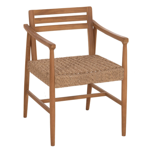 ΠΟΛΥΘΡΟΝΑ ΤΡΑΠΕΖΑΡΙΑΣ ROBIN ΞΥΛΟ TEAK & ΣΧΟΙΝΙ VIRO ΦΥΣΙΚΟ 53,5x60x78